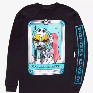 Nightmare Before Christmas Black Long Sleeve Graphic Tee